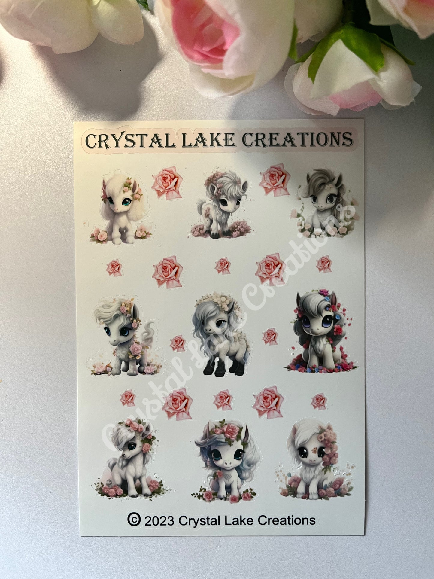 Baby Pony Rose Stickers